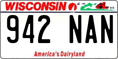 WI license plate 942NAN