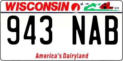 WI license plate 943NAB