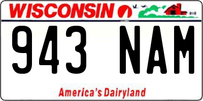WI license plate 943NAM
