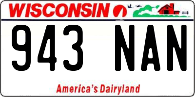WI license plate 943NAN