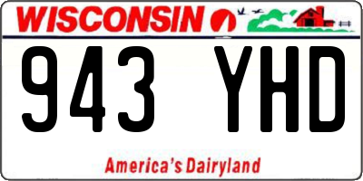 WI license plate 943YHD