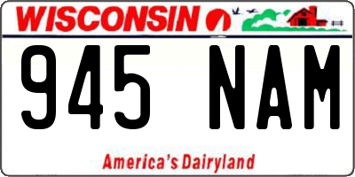 WI license plate 945NAM