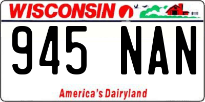 WI license plate 945NAN