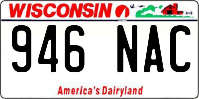 WI license plate 946NAC