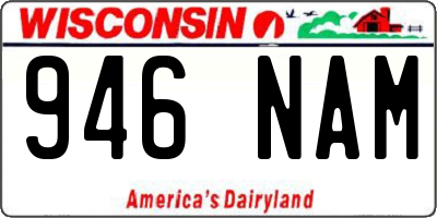 WI license plate 946NAM
