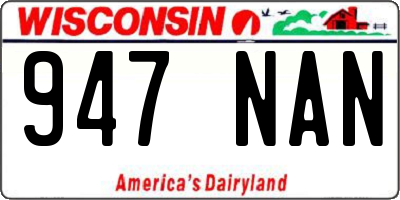 WI license plate 947NAN