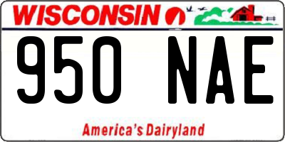 WI license plate 950NAE