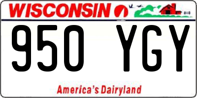 WI license plate 950YGY