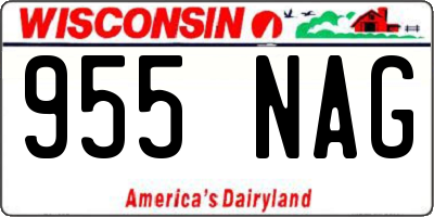 WI license plate 955NAG