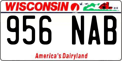 WI license plate 956NAB