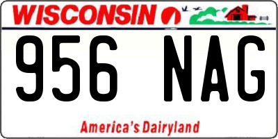 WI license plate 956NAG