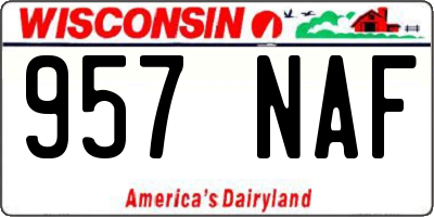 WI license plate 957NAF