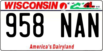 WI license plate 958NAN