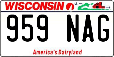 WI license plate 959NAG