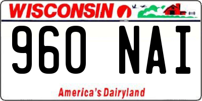 WI license plate 960NAI
