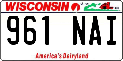 WI license plate 961NAI