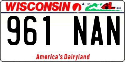 WI license plate 961NAN