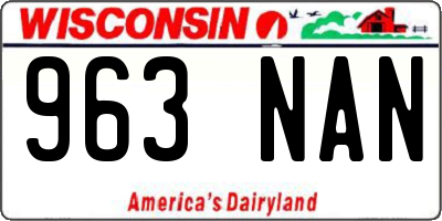 WI license plate 963NAN