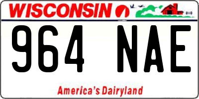 WI license plate 964NAE