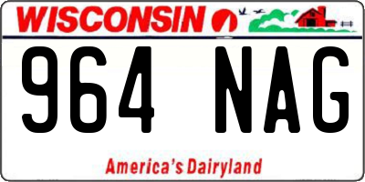 WI license plate 964NAG