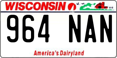 WI license plate 964NAN