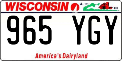 WI license plate 965YGY