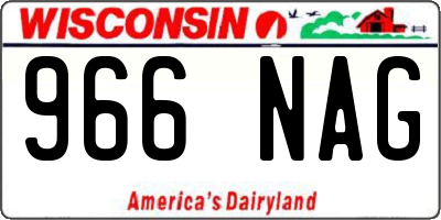 WI license plate 966NAG