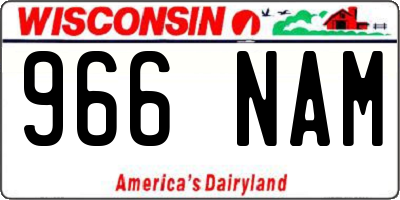 WI license plate 966NAM