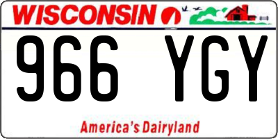 WI license plate 966YGY
