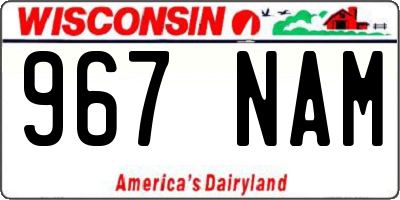 WI license plate 967NAM