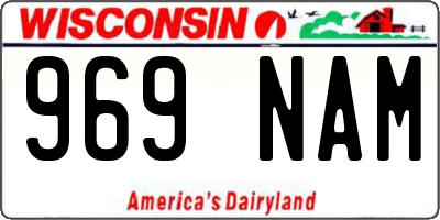 WI license plate 969NAM