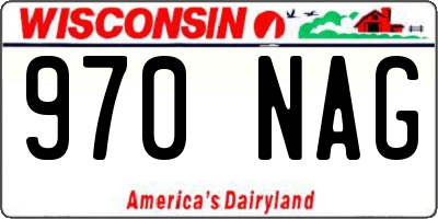 WI license plate 970NAG