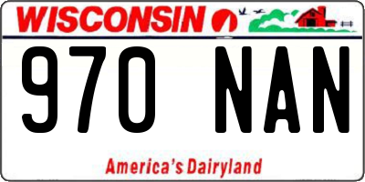 WI license plate 970NAN