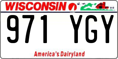 WI license plate 971YGY