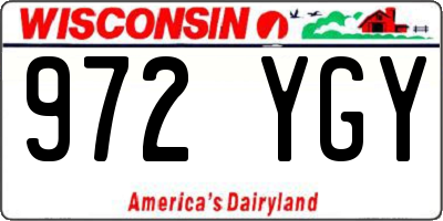 WI license plate 972YGY