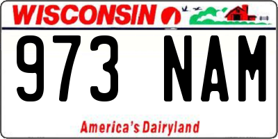 WI license plate 973NAM
