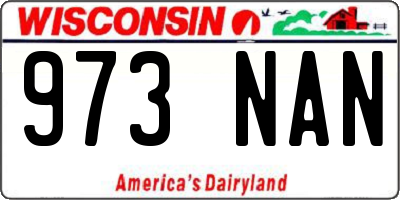 WI license plate 973NAN