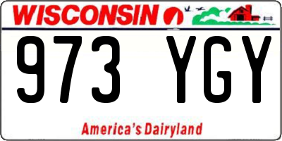 WI license plate 973YGY