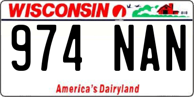 WI license plate 974NAN