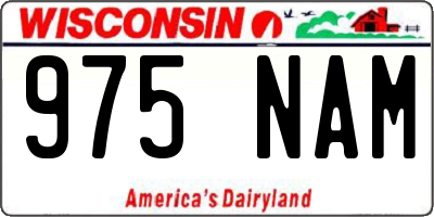 WI license plate 975NAM