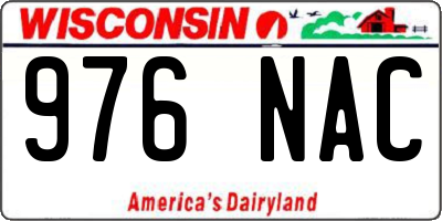 WI license plate 976NAC