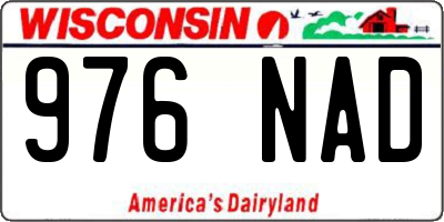 WI license plate 976NAD