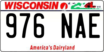 WI license plate 976NAE