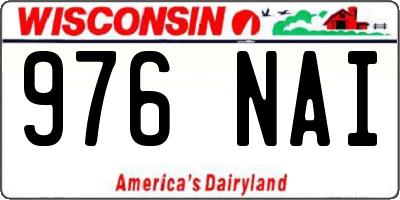 WI license plate 976NAI