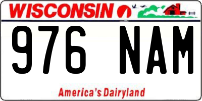 WI license plate 976NAM