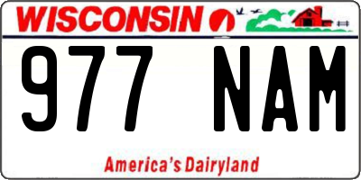 WI license plate 977NAM
