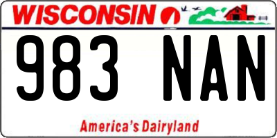 WI license plate 983NAN