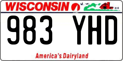 WI license plate 983YHD