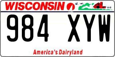 WI license plate 984XYW