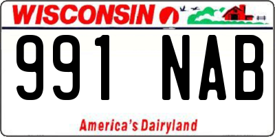 WI license plate 991NAB